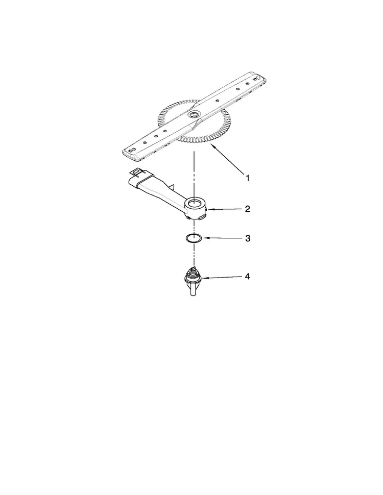 Lower Washarm Parts Diagram and Parts List for MDC4809PAW0  Maytag Dishwasher