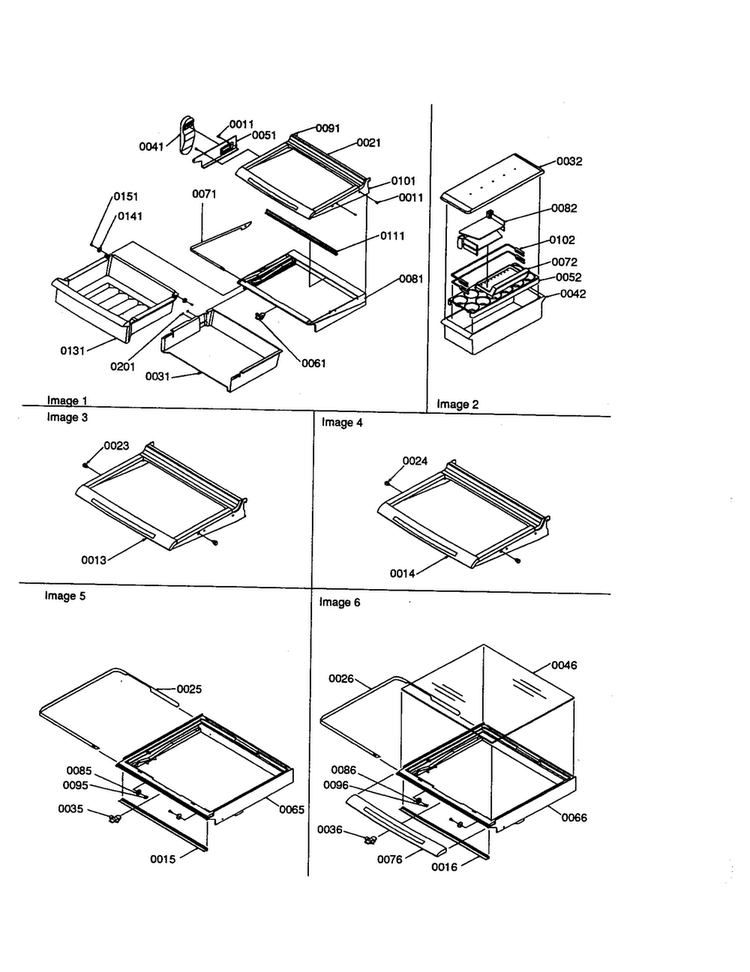 Deli, Shelves, Crisper Assembly Diagram and Parts List for SRD20S4W-P1190816WW  Amana Refrigerator