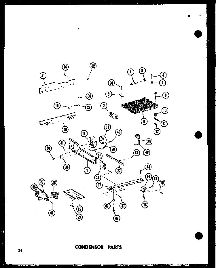 Condensor Parts Diagram and Parts List for SRI-22E-A-P74870-21WA  Amana Refrigerator