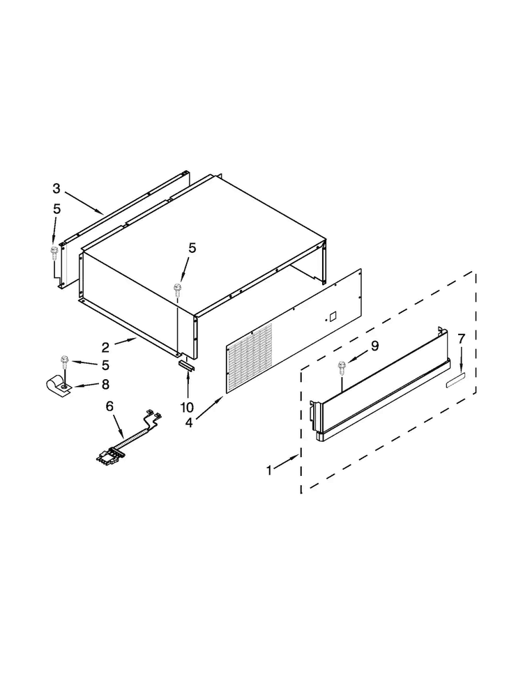 Top Grille And Unit Cover Parts Diagram and Parts List for JF42SSFXDA02  Jenn-Air Refrigerator