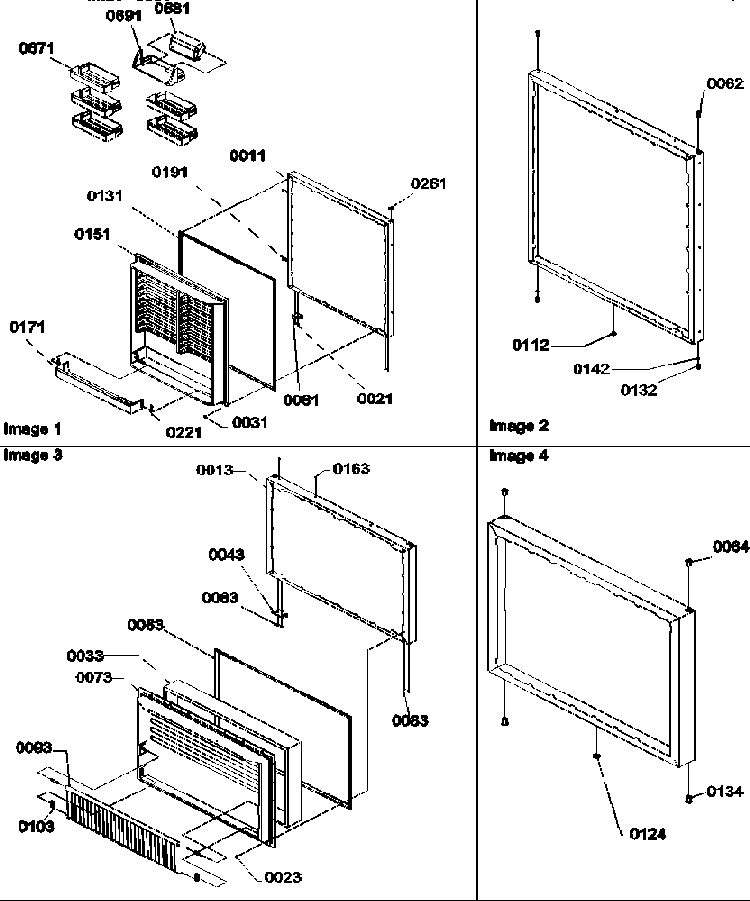 Door Assembly Diagram and Parts List for BXF19TW-P1311901WW  Amana Refrigerator