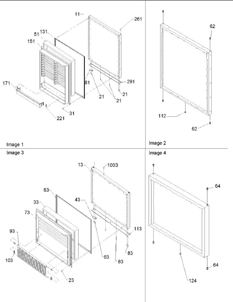 Door Assy Diagram and Parts List for BB20V1E-P1321314WB  Amana Refrigerator