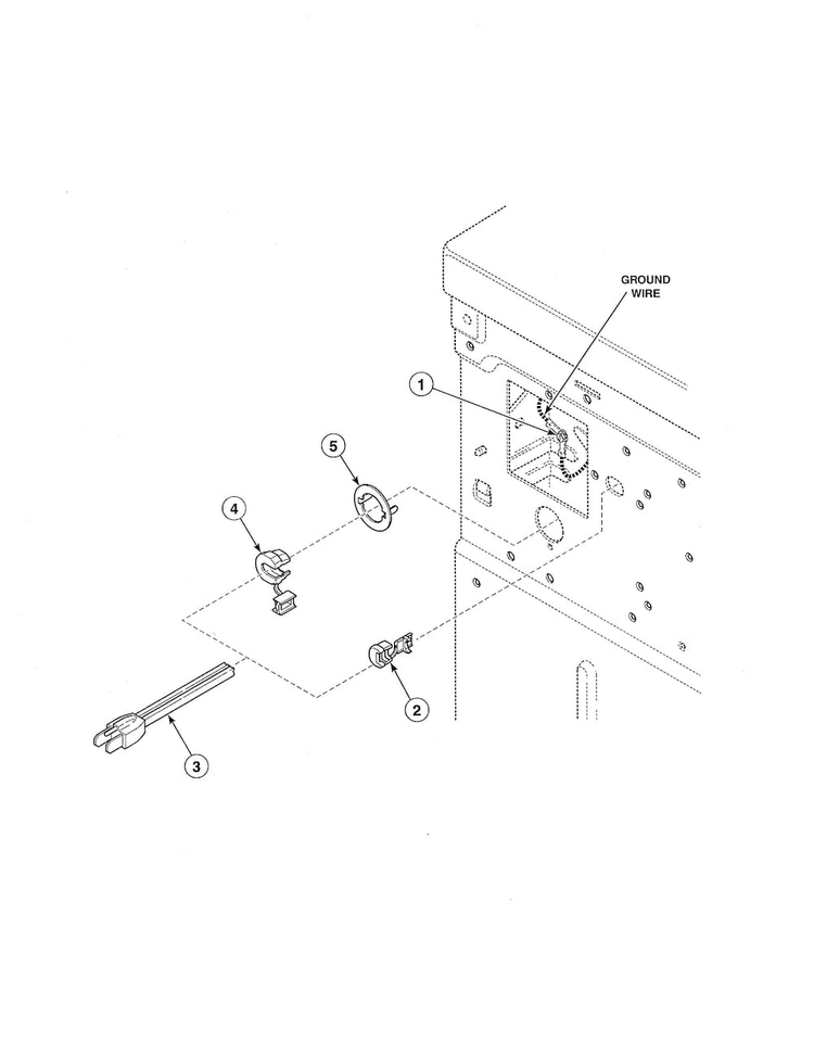 Lead-in Cord - Gas Models Diagram and Parts List for LES17AWF  Speed Queen Dryer