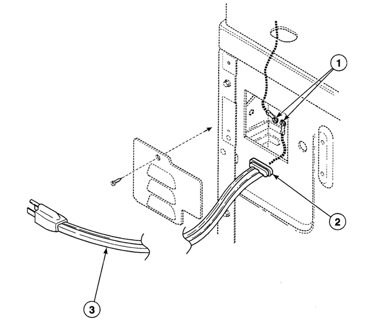 Power Cord Diagram and Parts List for SDG909QF1124  Speed Queen Dryer
