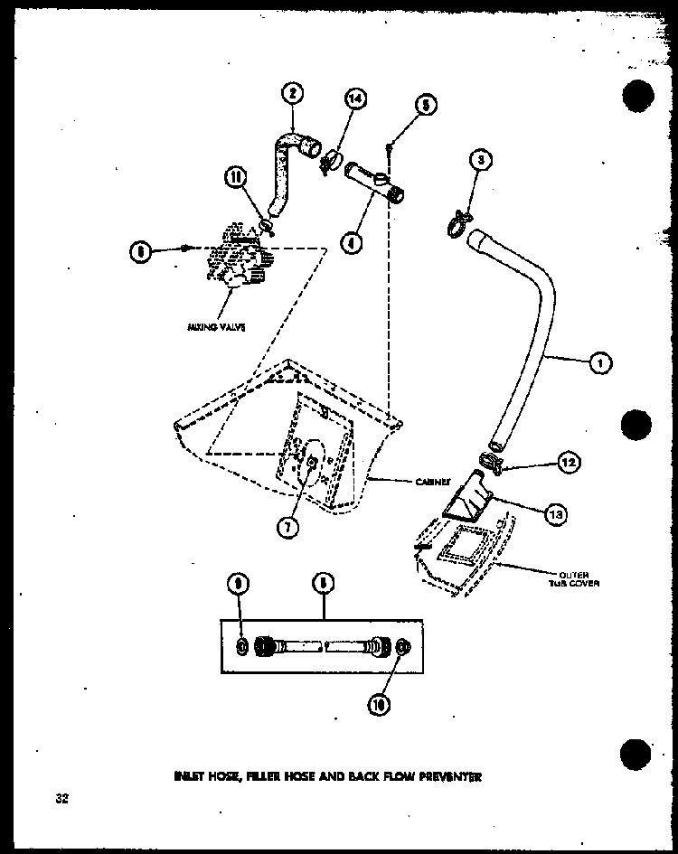 Section 23 Diagram and Parts List for TAA200 P75751-8W Amana Washer