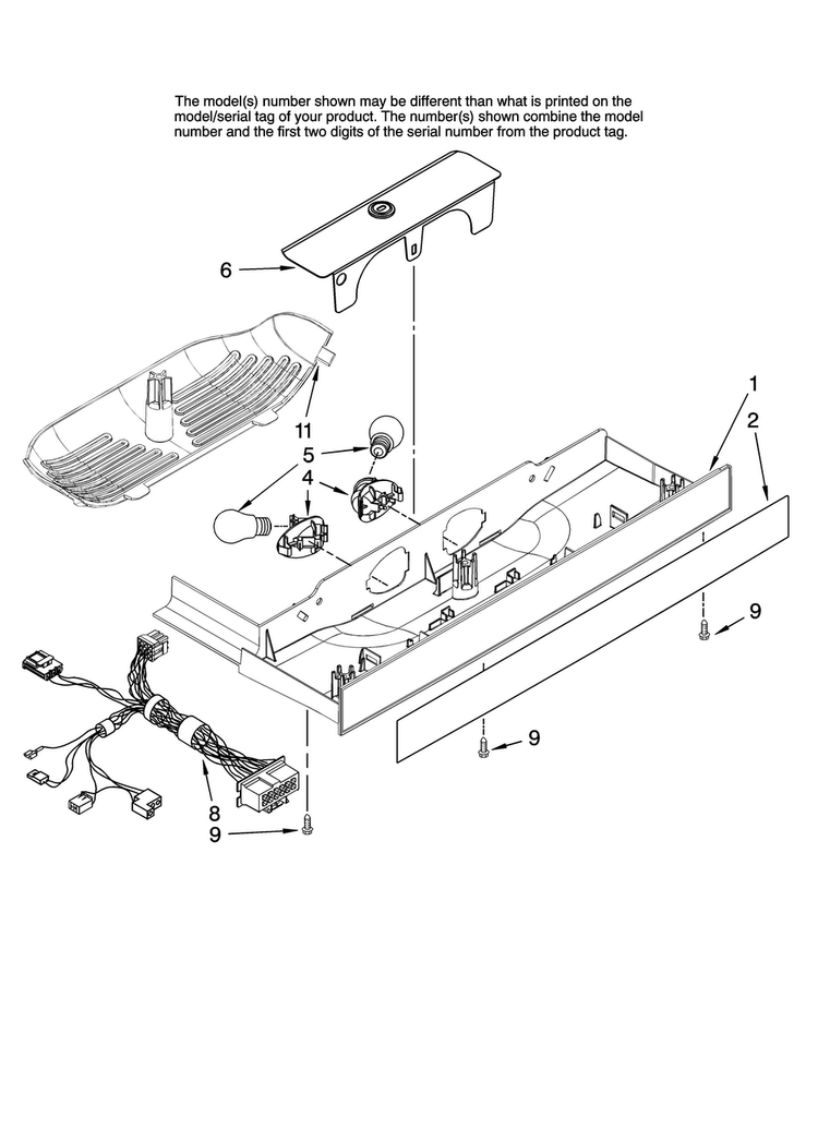 Control Parts Diagram and Parts List for RS495111  Maytag Refrigerator
