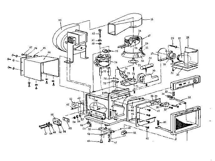 Oven Assembly Diagram and Parts List for 5629917000  Kenmore Microwave