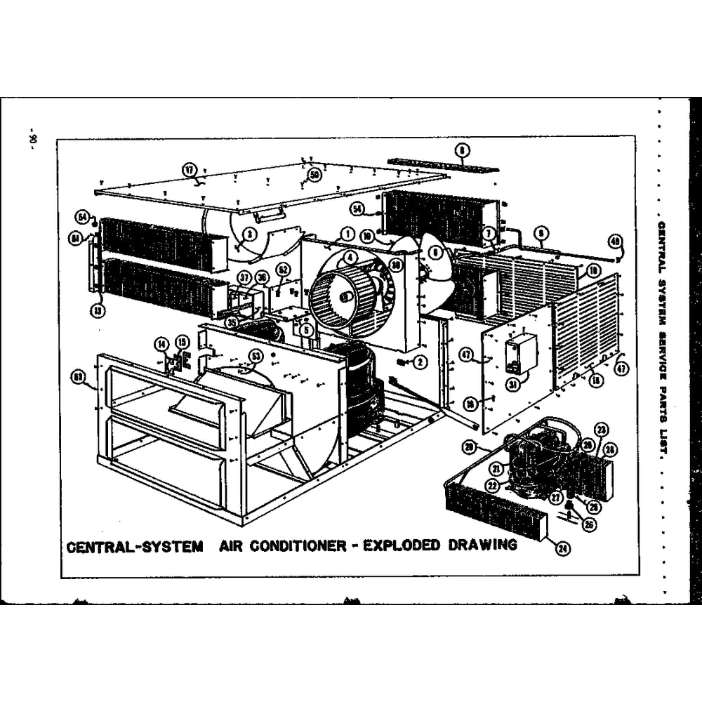 Unit Parts Diagram and Parts List for 350C  Amana Air Conditioner