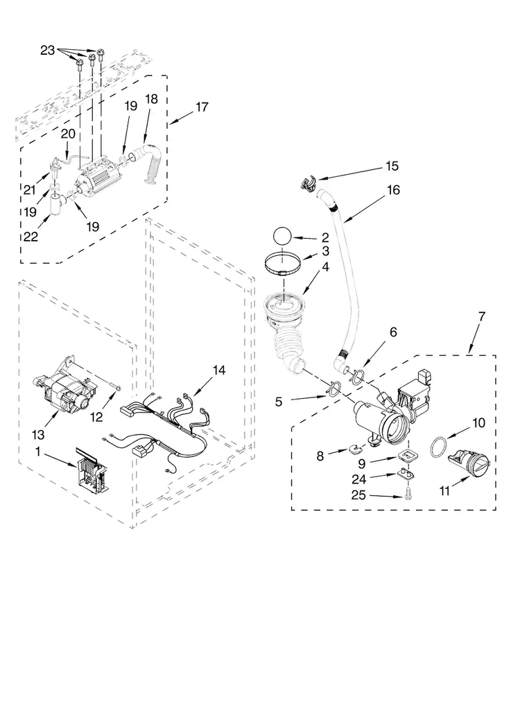Steamer, Pump And Motor Parts, Optional Parts Diagram and Parts List for MHWE900VW00  Maytag Washer