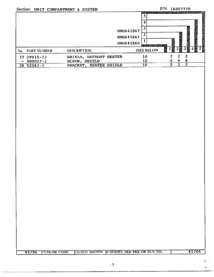 Unit Compartment And System Page 3 Diagram and Parts List for 641861  Admiral Refrigerator