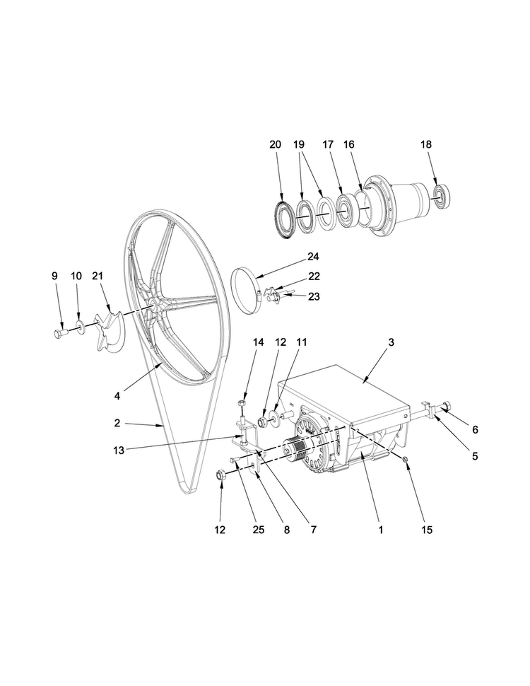 Drive Parts Diagram and Parts List for MXS25PNATS  Maytag Washer