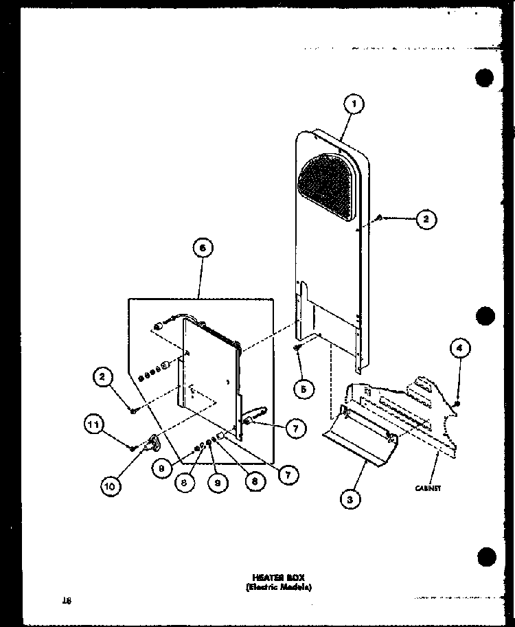 Heater Box Diagram and Parts List for TGA400 P77041-5W Amana Dryer