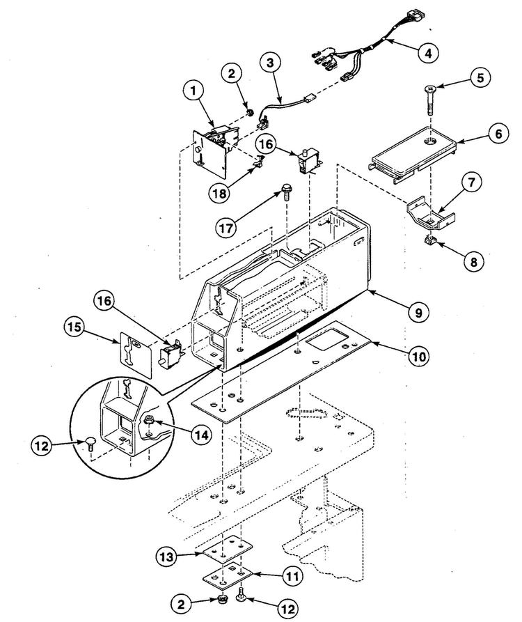 Meter Case Diagram and Parts List for SWT520WA  Speed Queen Washer