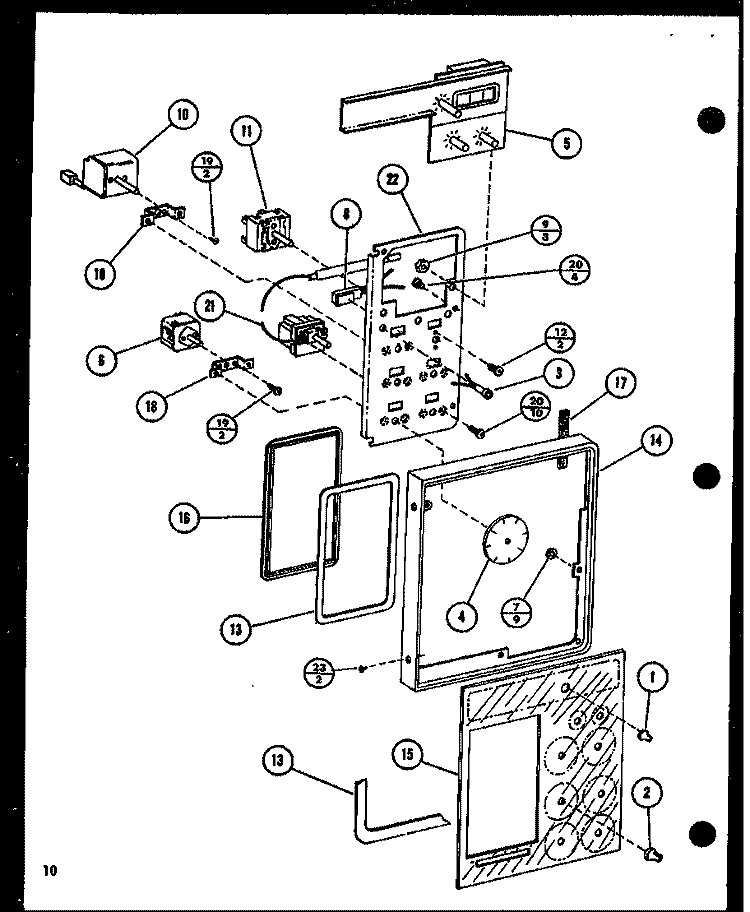 Page 3 Diagram and Parts List for RCC10 P8551303S Amana Microwave Oven Combo