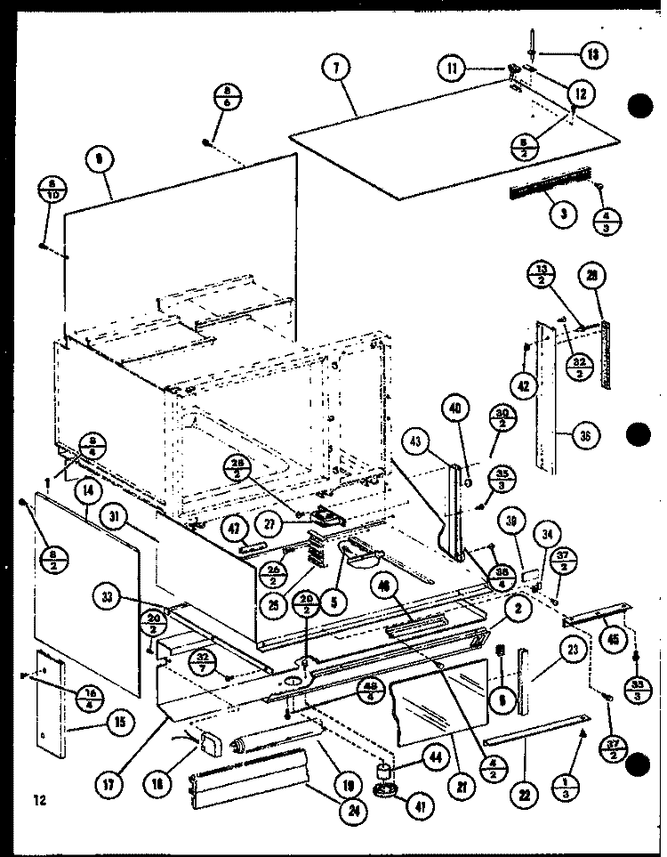 Page 4 Diagram and Parts List for RCC10 P8551303S Amana Microwave Oven Combo