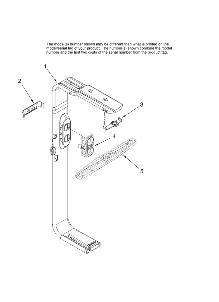 Upper Wash And Rinse Parts, Optional Parts Diagram and Parts List for JDB1080AWB41  Jenn-Air Dishwasher