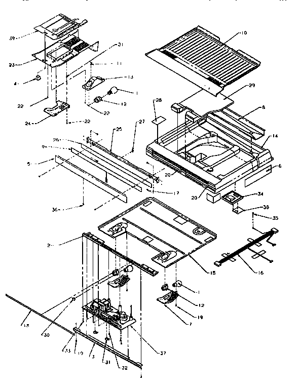 Divider Block Diagram and Parts List for TH18S3W-P1195301W  Amana Refrigerator