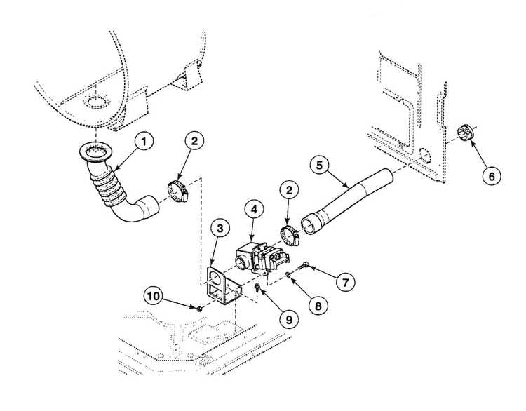 Drain Assy Diagram and Parts List for SWFT73WN  Speed Queen Washer