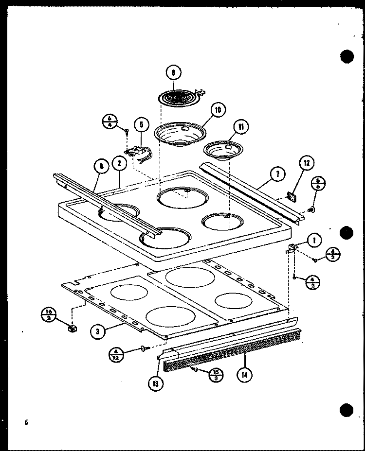 Page 1 Diagram and Parts List for ARR-201 P8545002S Amana Range