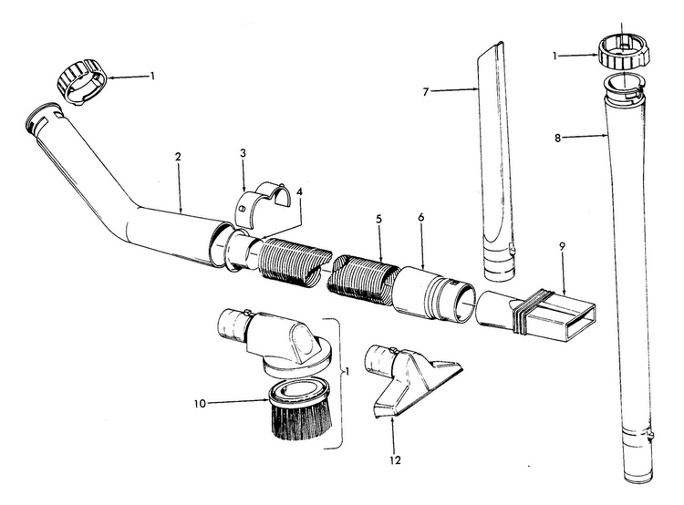 Cleaningtools Diagram and Parts List for U4231  Hoover Upright Vacuum