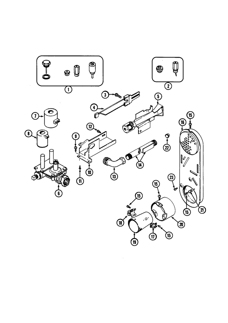Gas Valve Mdg6000axw Diagram and Parts List for MDE6000AZG  Maytag Dryer
