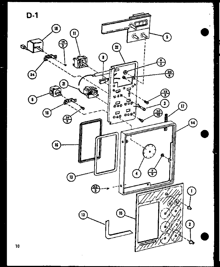 Page 3 Diagram and Parts List for RCC-1010 P8572903S Amana Microwave Oven Combo