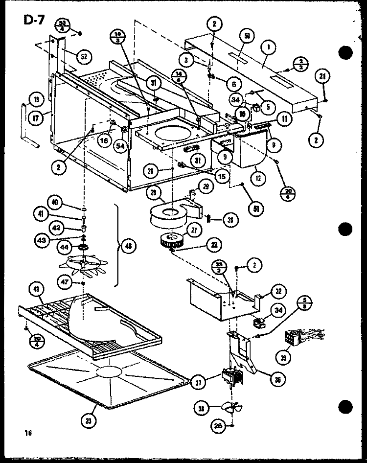 Page 6 Diagram and Parts List for RCC-1010 P8572903S Amana Microwave Oven Combo