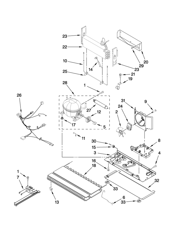 Unit Parts Diagram and Parts List for MFI2067AES5  Maytag Refrigerator