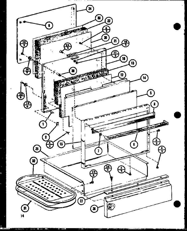 Page 6 Diagram and Parts List for ARR-401 P8531208S Amana Range