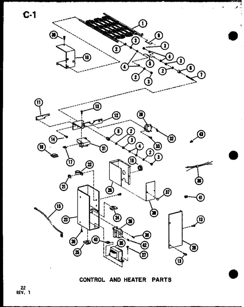 Control And Heater Parts 2 Diagram and Parts List for BBC3010M-B P67346-2C Amana Air Conditioner