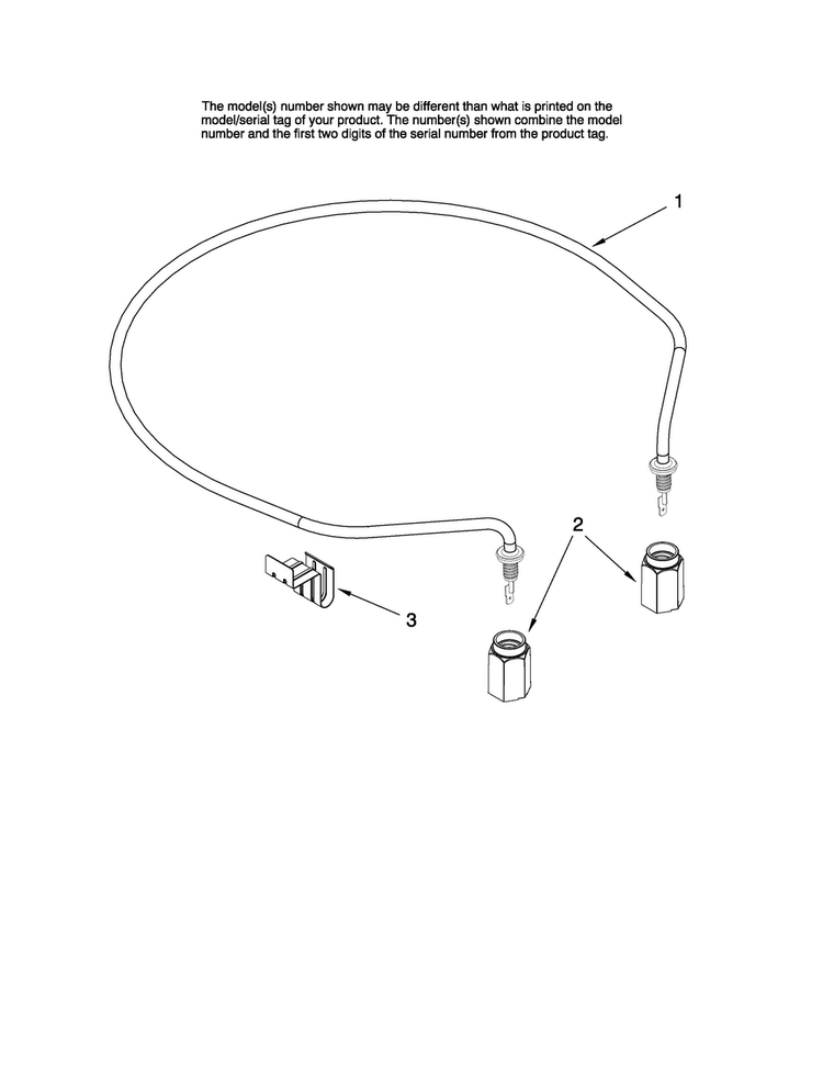Heater Parts Diagram and Parts List for CDB1500AWB3  Magic Chef Dishwasher