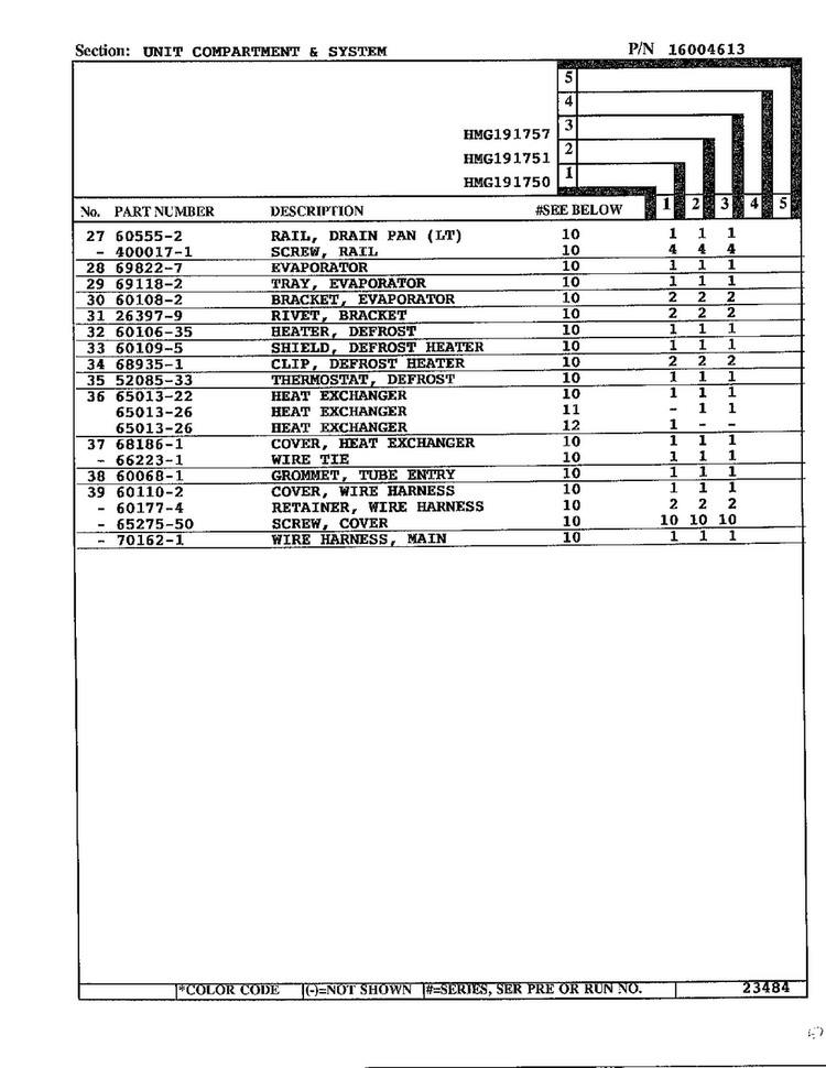 Unit Compartment And System Page 3 Diagram and Parts List for 19175  Admiral Refrigerator