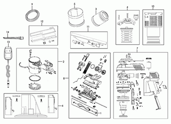 Diagram Diagram and Parts List for BH52200  Hoover Upright Vacuum