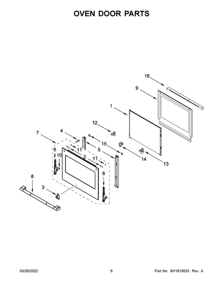 Oven Door Parts 1 Diagram and Parts List for JMW2427LL00  Maytag Microwave Oven Combo