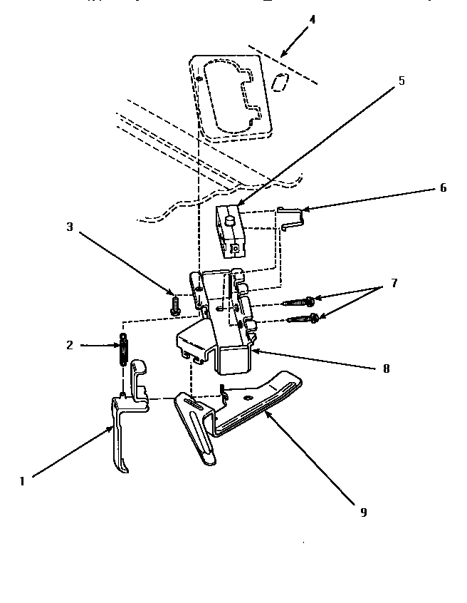 Out-of-balance Switch Diagram and Parts List for LWM423L-P1176404WL  Amana Washer
