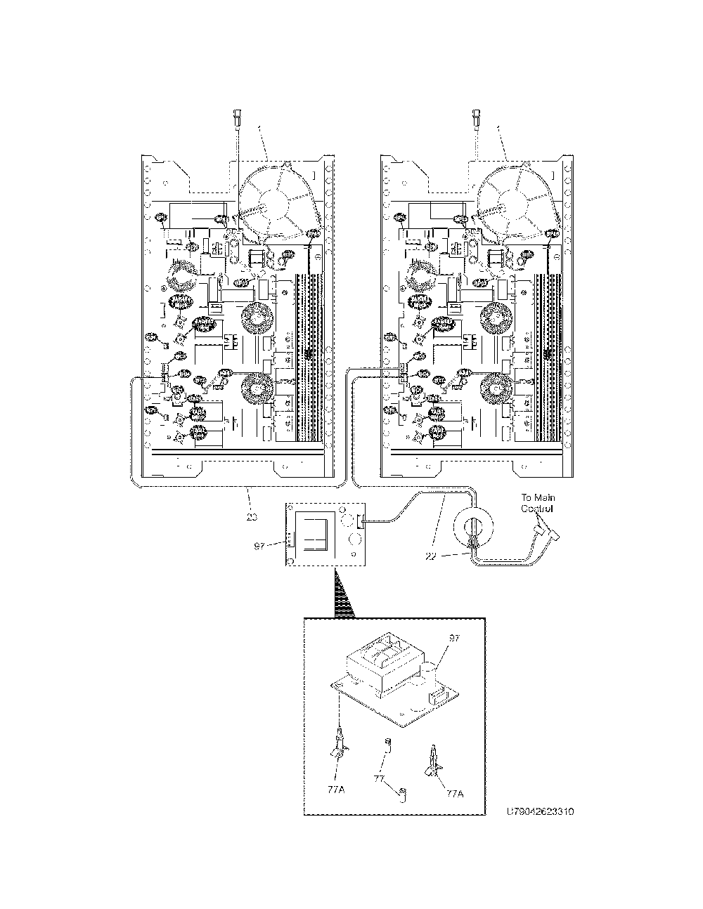 Induction Unit Diagram and Parts List for 79042623311  Kenmore Range
