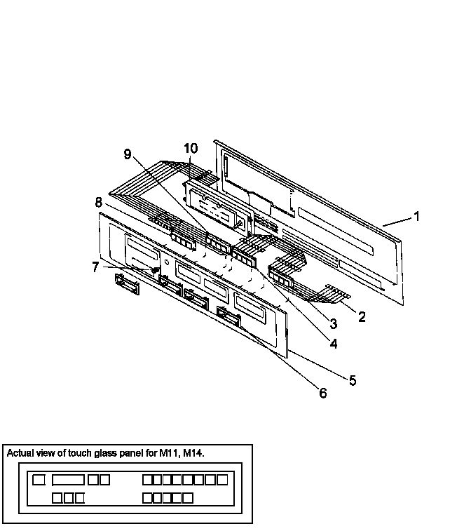 Control Panel Diagram and Parts List for ACO27DEW1-P1132334NW  Amana Wall Oven