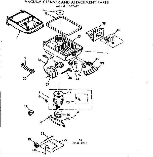 Base Assembly Diagram and Parts List for 11626621  Kenmore Filters & Accessories