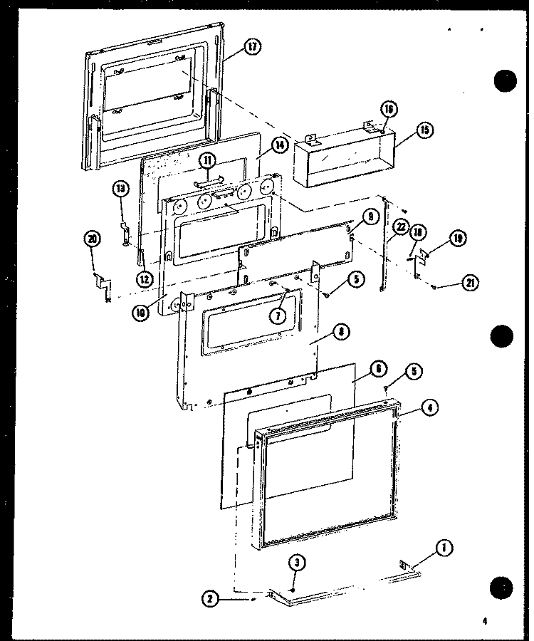 Page 1 Diagram and Parts List for AO-24S P8537901S Amana Wall Oven