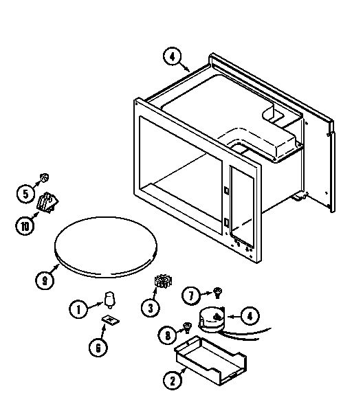 Turntable Diagram and Parts List for DM15KB-15T  Maytag Microwave