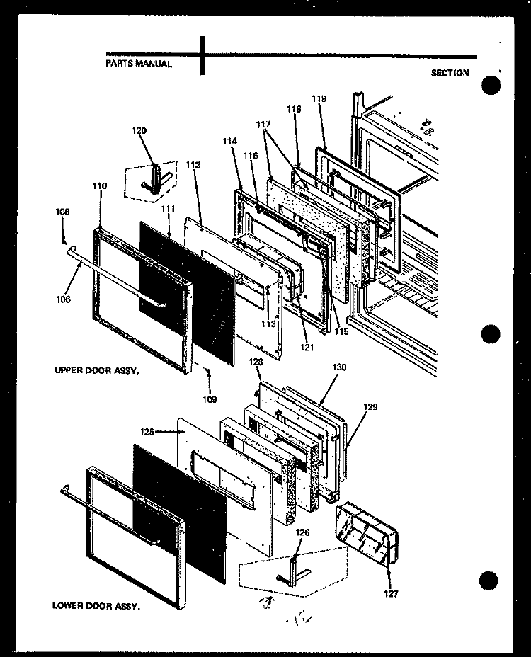 Page 5 Diagram and Parts List for AO-24BT P8502301S Amana Wall Oven
