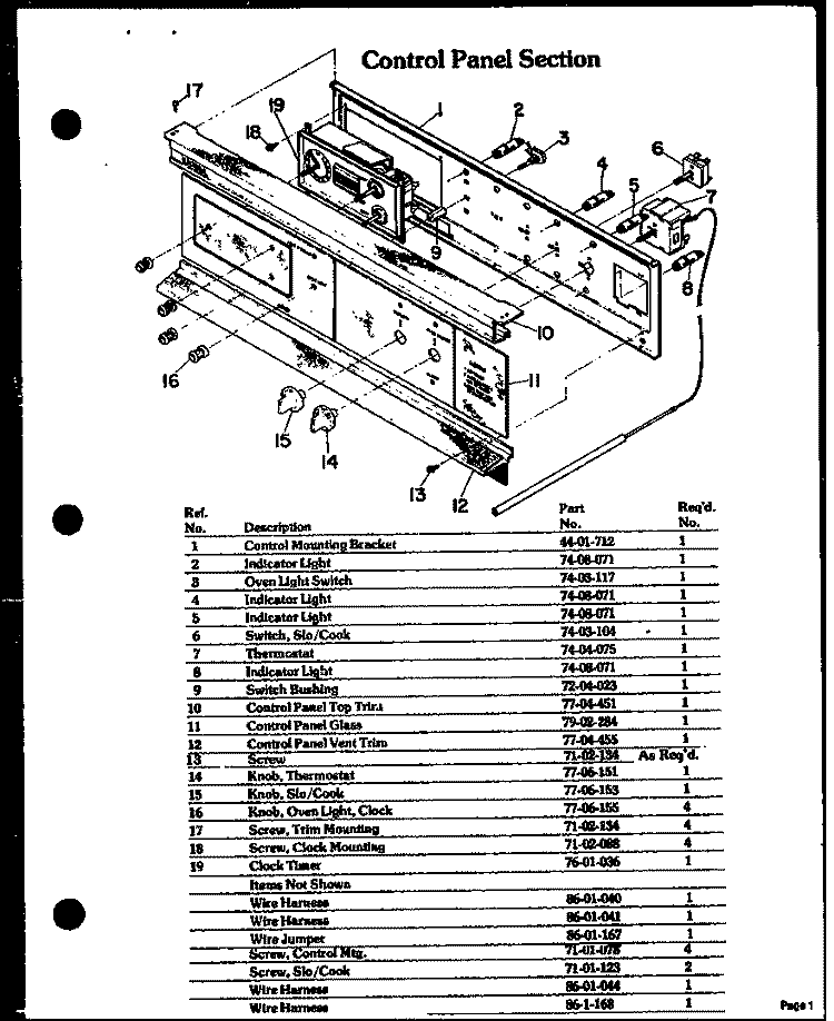 Page 1 Diagram and Parts List for DDO-862  Amana Microwave Oven Combo
