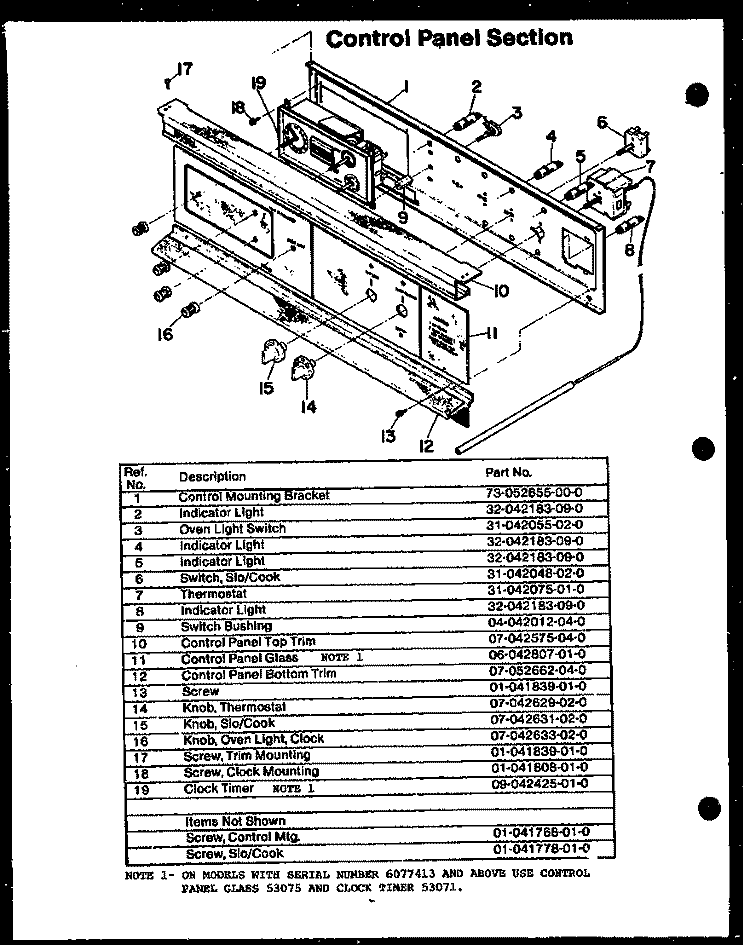Page 1 Diagram and Parts List for FDO162  Amana Microwave