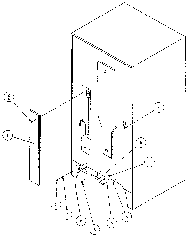 Cabinet Back Diagram and Parts List for 86068-P1125513  Amana Refrigerator
