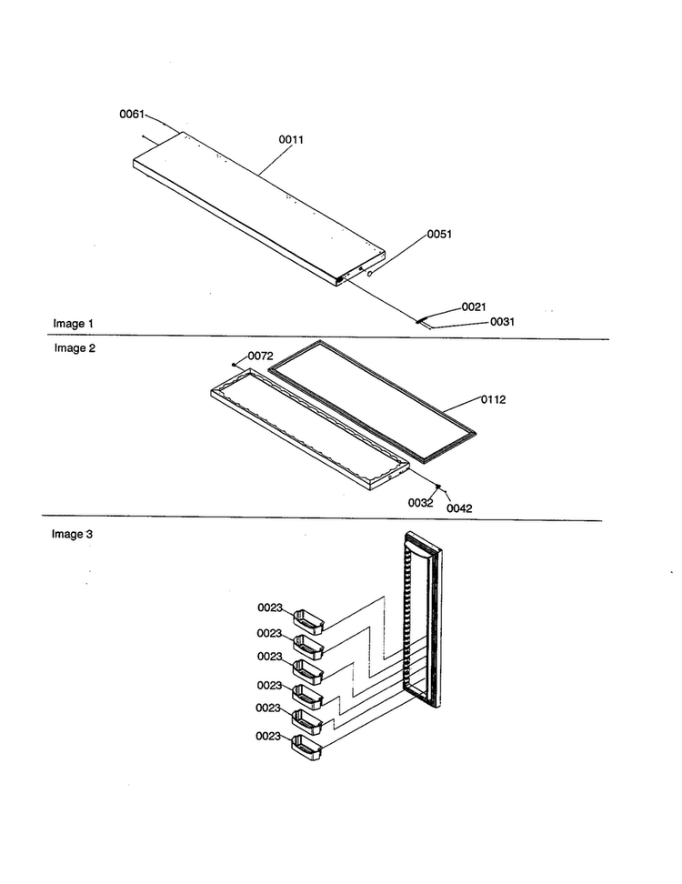 Freezer Door Diagram and Parts List for SRI21VW-P1315601WW  Amana Refrigerator