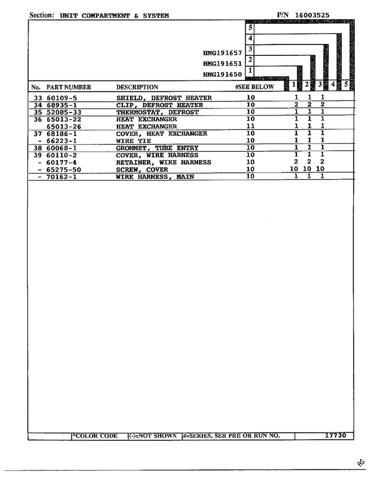Unit Compartment And System Page 3 Diagram and Parts List for 191650  Admiral Refrigerator