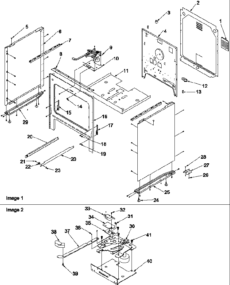 Cabinet Diagram and Parts List for ART6002L-P1143497NL  Amana Range