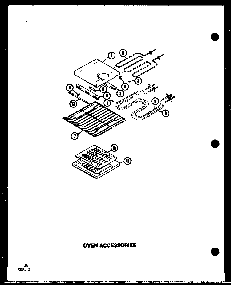 OVEN ACCESSORIES Diagram and Parts List for AO-27DB P8554704S Amana Wall Oven