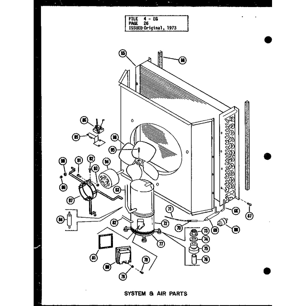 System & Air Parts 3 Diagram and Parts List for EG3,12-1 P54688-5C Amana Air Conditioner