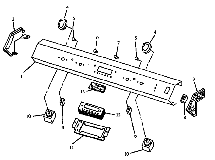 Control Panel Diagram and Parts List for EST3102L-P1130629NL  Caloric Range